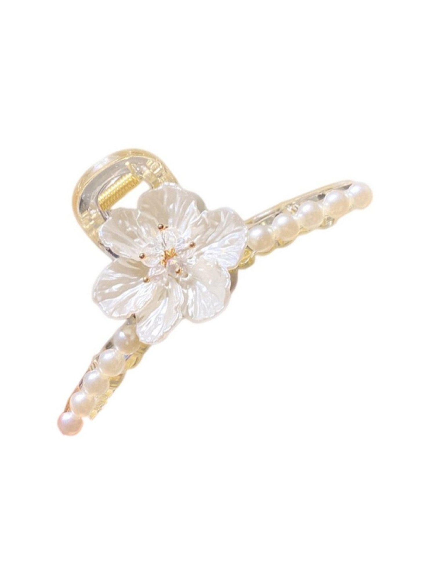 OOMPH White Pearls Wedding Hair Band