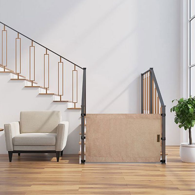 The Stair Barrier Portable Travel Wide Banister to Banister Retractable Fabric Baby and Pet Safety Gate, 42 to 52 Inch, Crypton Blush