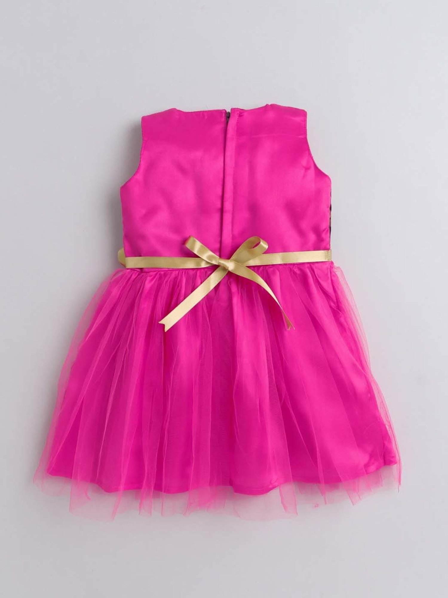 The Magic Wand Kids Black & Pink Embroidered Dress