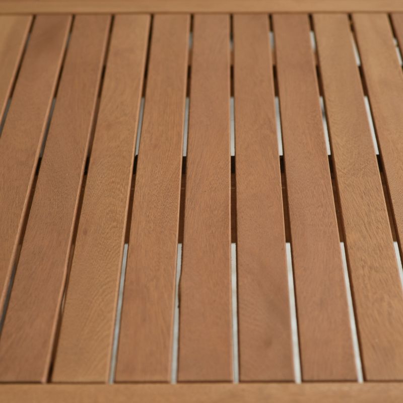 9pc Valencia Rectangular Extendable Eucalyptus/Teak Finish Patio Dining Set - Amazonia