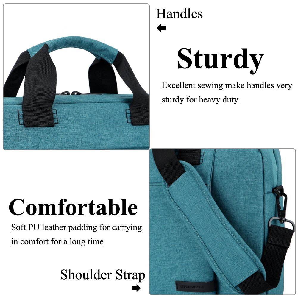 BRINCH Laptop Bag 13.3 Inch, Stylish Fabric Laptop Messenger Shoulder Bag Case Briefcase for 13 - 13.3 Inch Laptop / Notebook / MacBook / Ultrabook / Chromebook Computers (Black)