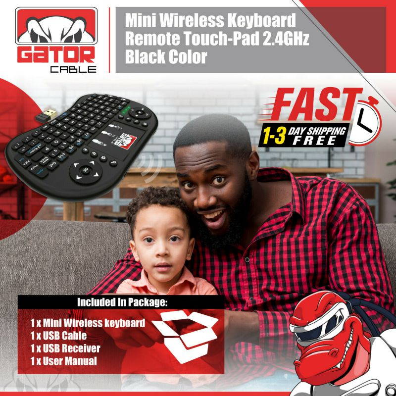 Mini Wireless Keyboard Remote Control Touchpad 2.4GHz Smart TV Android TV Box PC