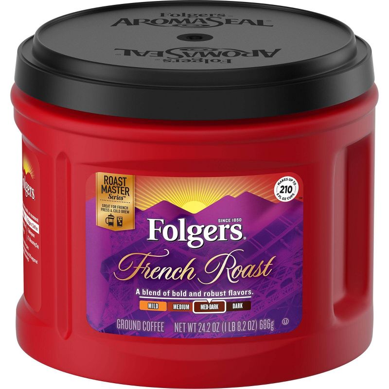 Folgers French Medium Dark Roast Ground Coffee - 24.2oz