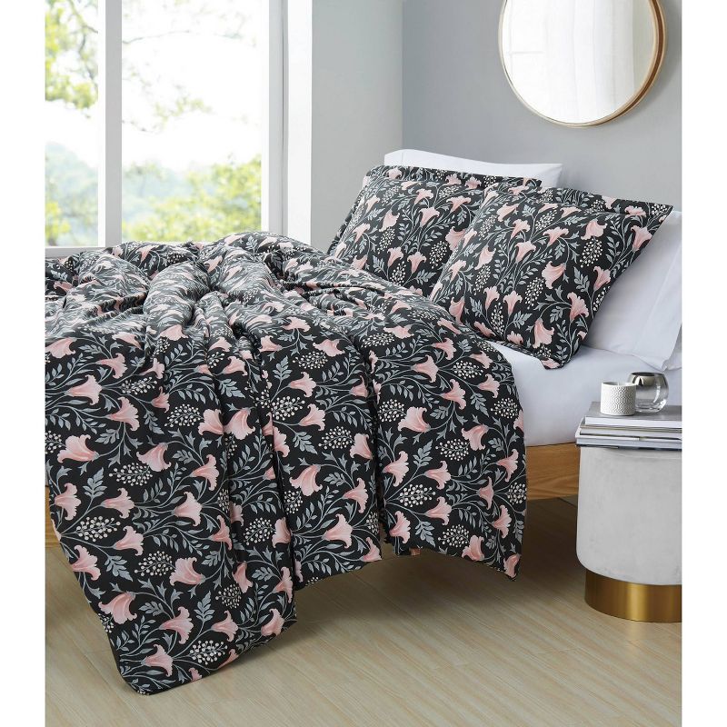 Full/Queen 3pc Galinda Comforter Set Black/Multi - Brooklyn Loom