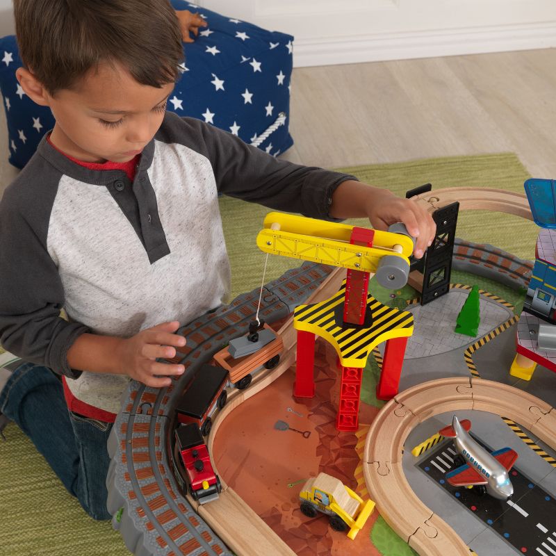 KidKraft Transportation Station Train Set & Table