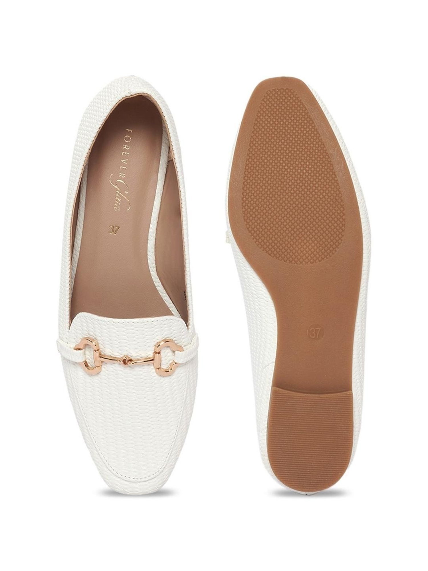 Forever Glam by Pantaloons Women's White Casual Loafers