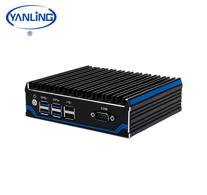 Fanless Mini PC Intel Celeron J4125 Quad Core Fanless Mini Desktop Computer DDR4  M.2 Windows 10 Pro with1xHDMI 2xDP Dual Lan 4xUSB3.0 2xUSB2.0 1xCOM 8G RAM 128G SSD
