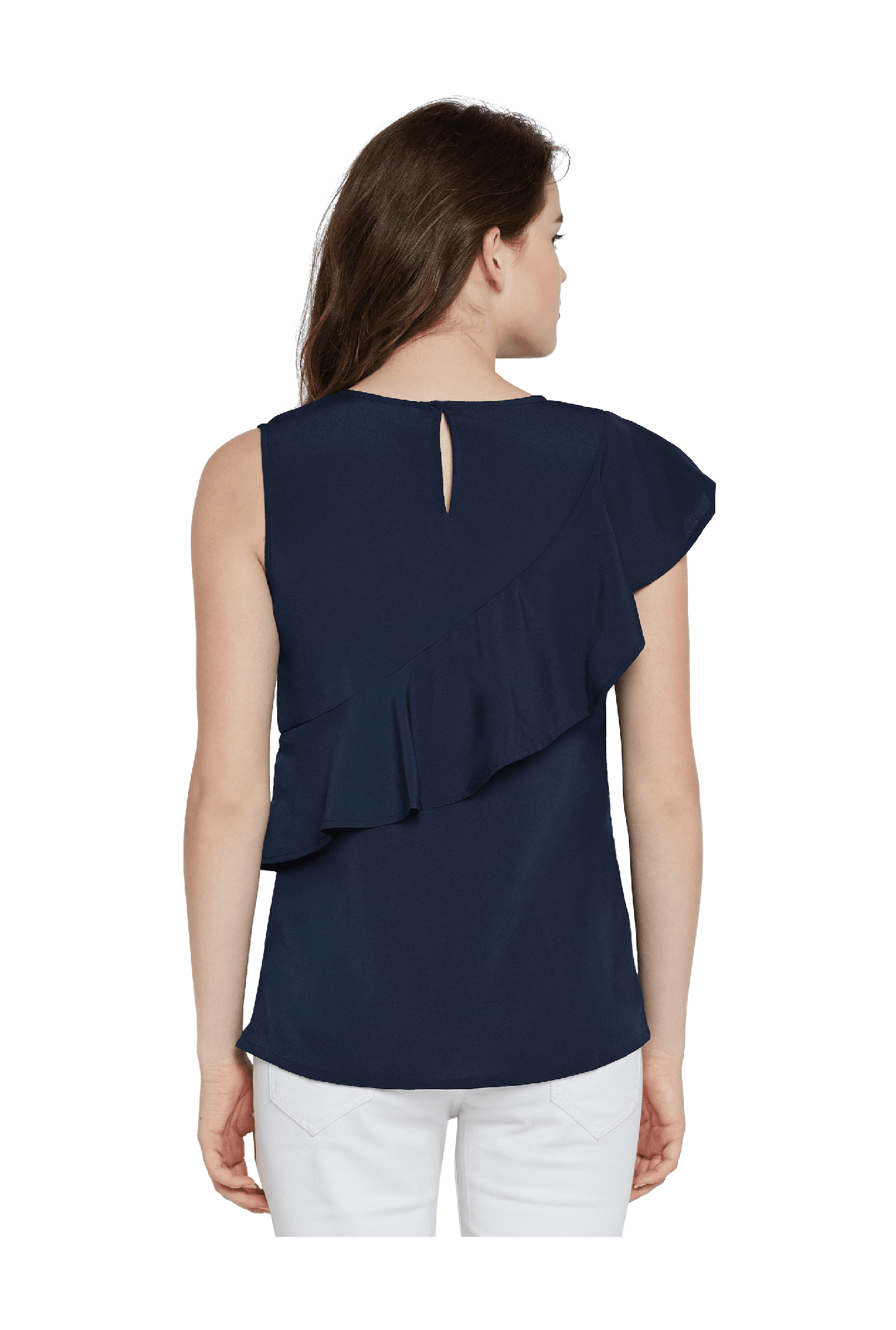 Miss Chase Navy Crepe Top