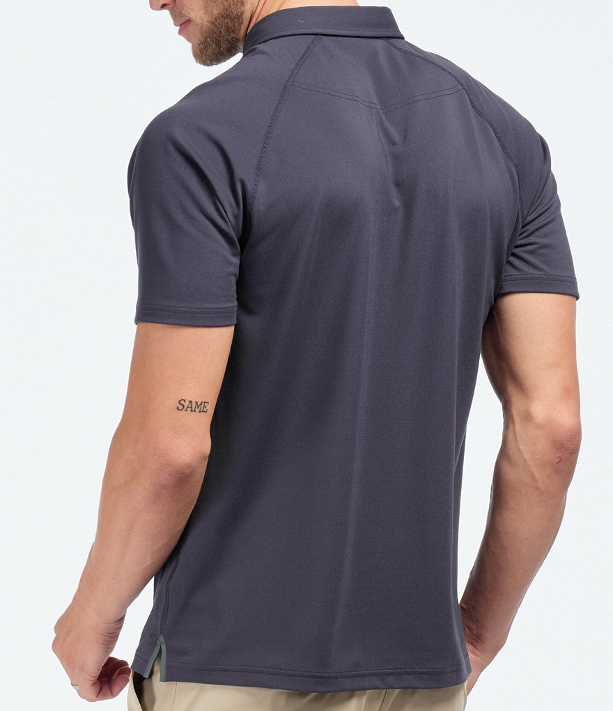 RHONE Delta Pique Short-Sleeve UV Protection Polo Shirt