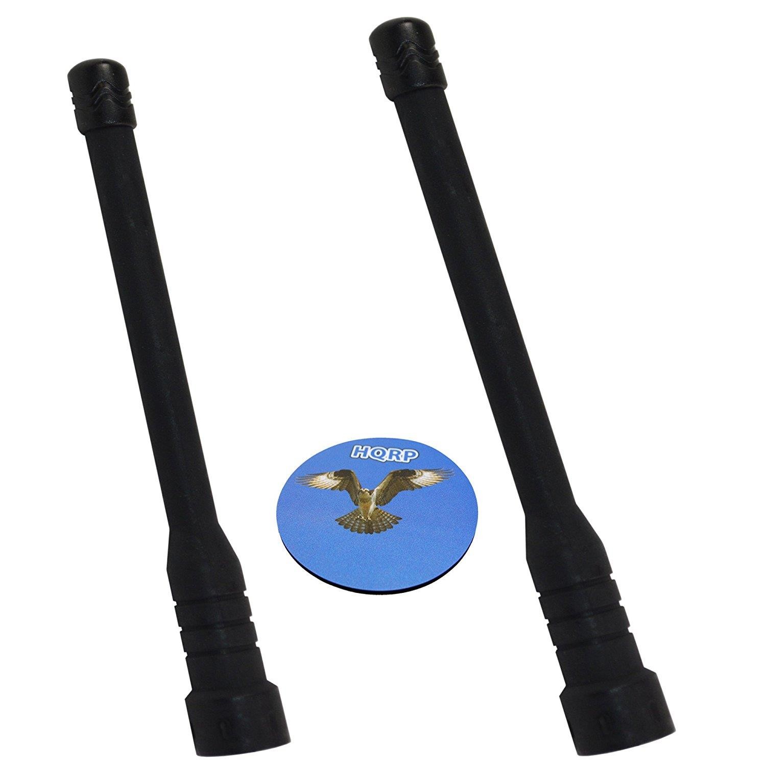 HQRP 2-Pack VHF High Gain Antenna for WOUXUN KG-UV6D / KG-UV8D / KG-UV9D + HQRP Coaster