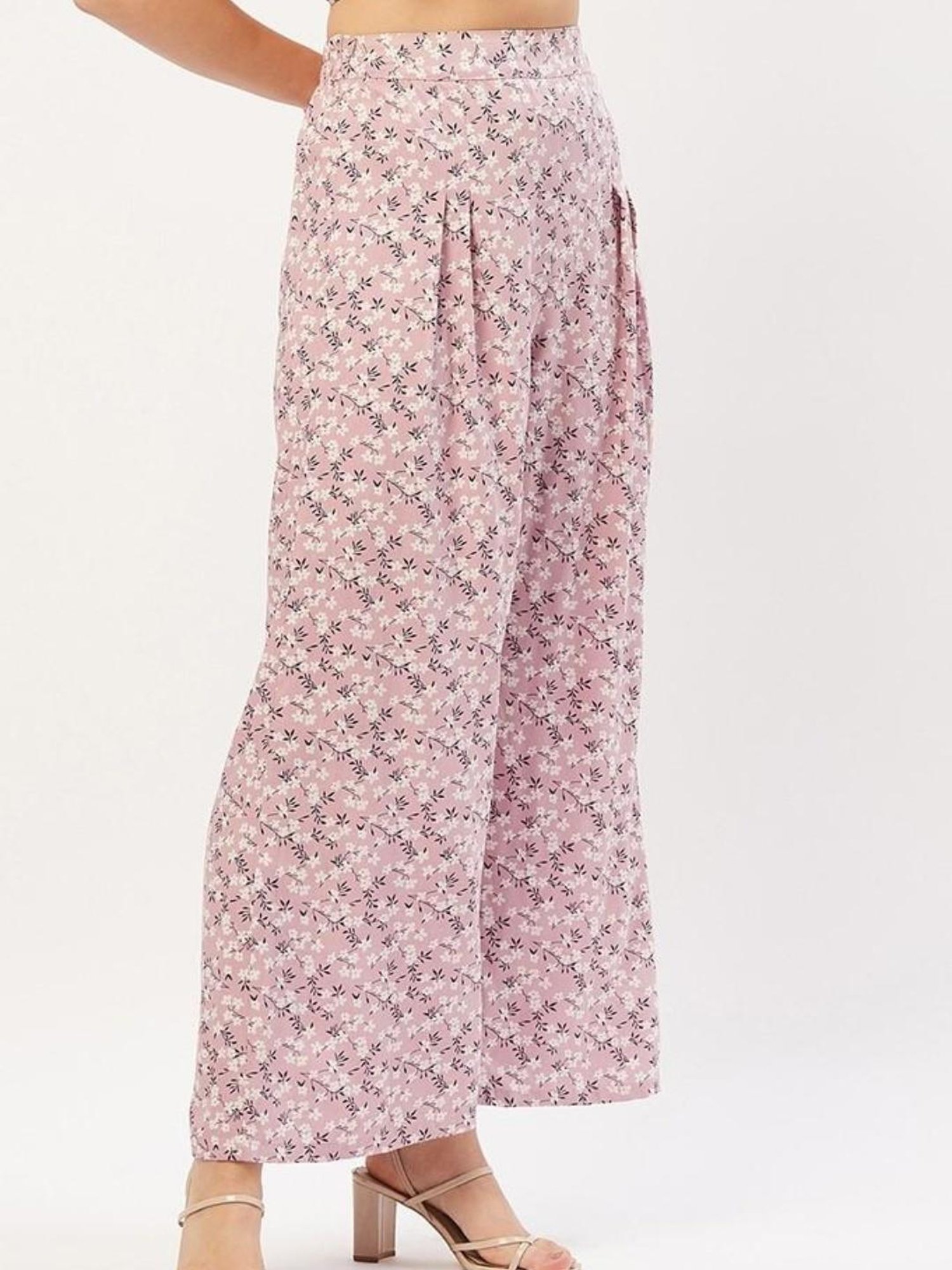 Anvi Be Yourself Pink Floral Print Trousers