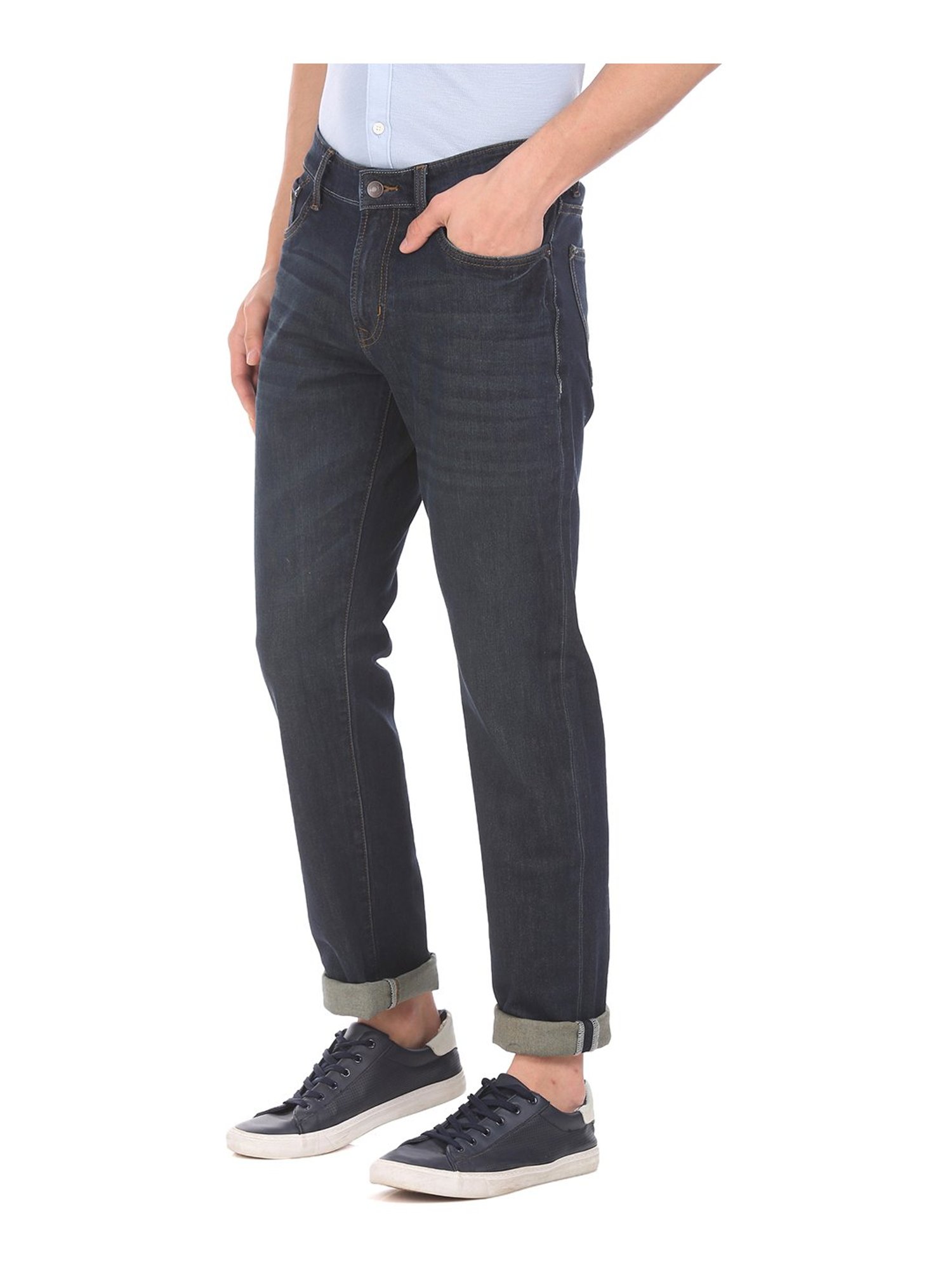 Aeropostale Navy Lightly Washed Jeans