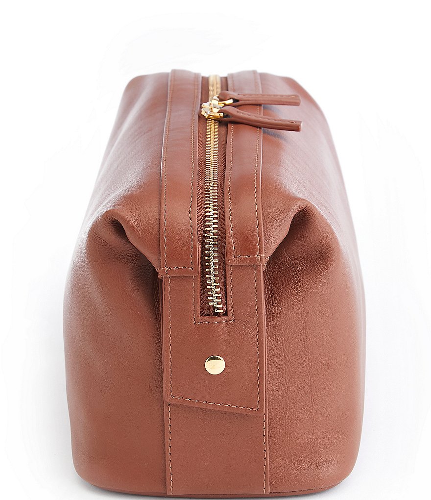 ROYCE New York Pebbled Leather Toiletry Bag