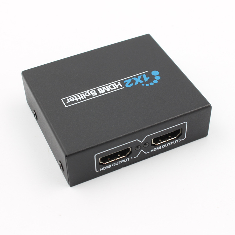 1080P HDMI Splitter Full HD Video HDMI Switch HDMI Amplifier 1 Into 2 Out (1 Source onto Dual Displays) With Power Adapter 1 to 2 Monitor