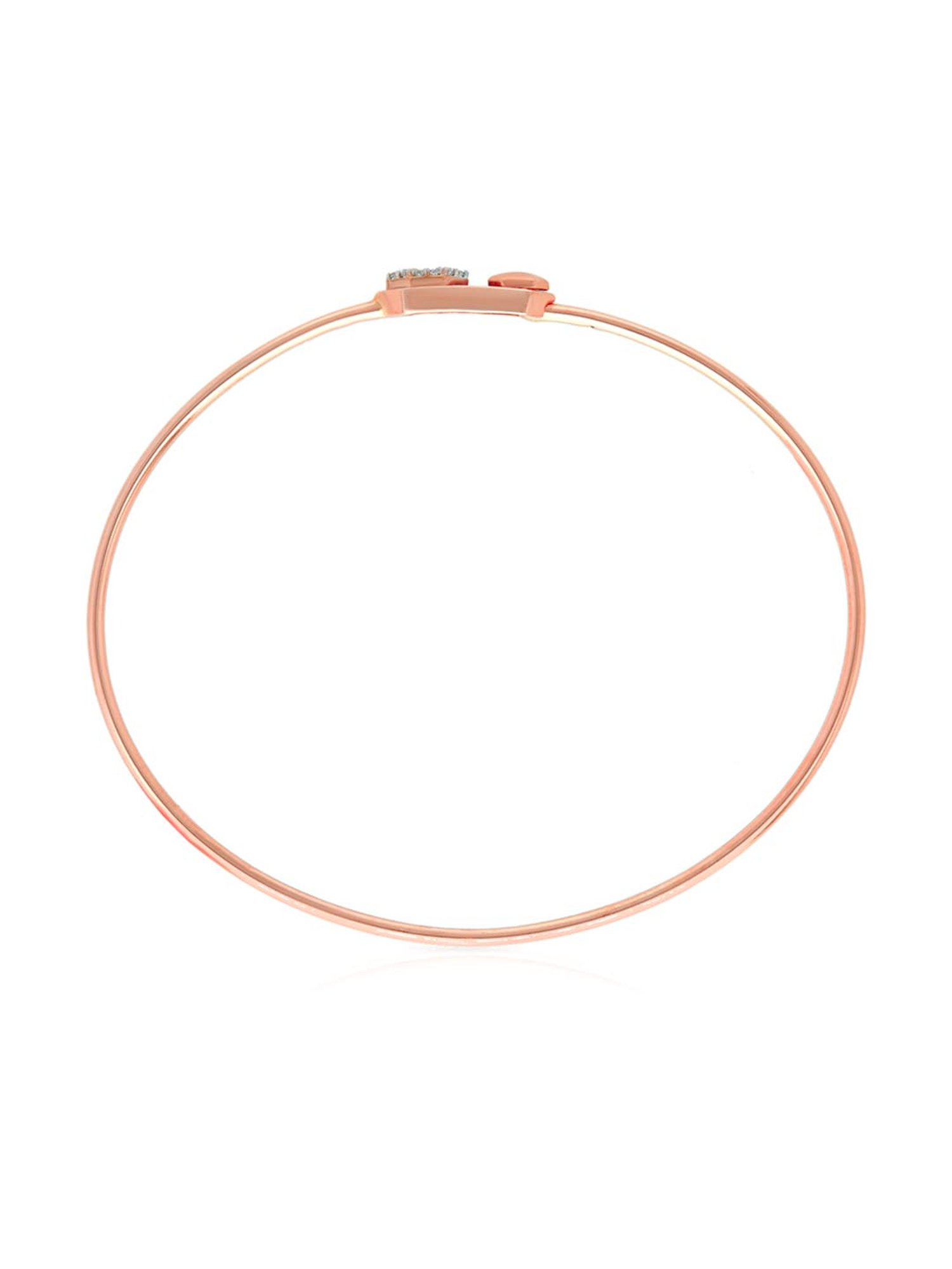 Malabar Gold and Diamonds 18k Gold Geometric Bangle for Women