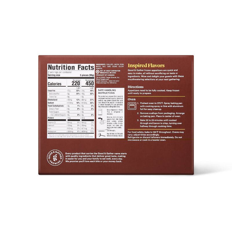 Frozen All Natural Bacon Wrapped Scallops - 7oz/10ct - Good & Gather™