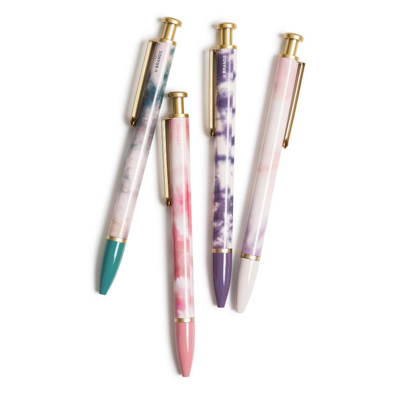 4pk Ballpoint Pens Monterey Soft Die Black Ink - U Brands