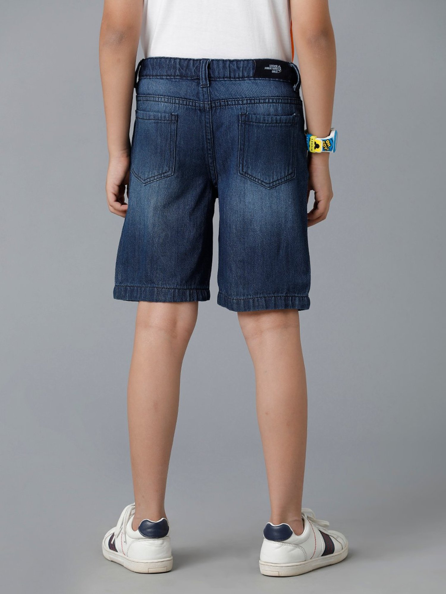 Under Fourteen Only Kids Navy Solid Shorts