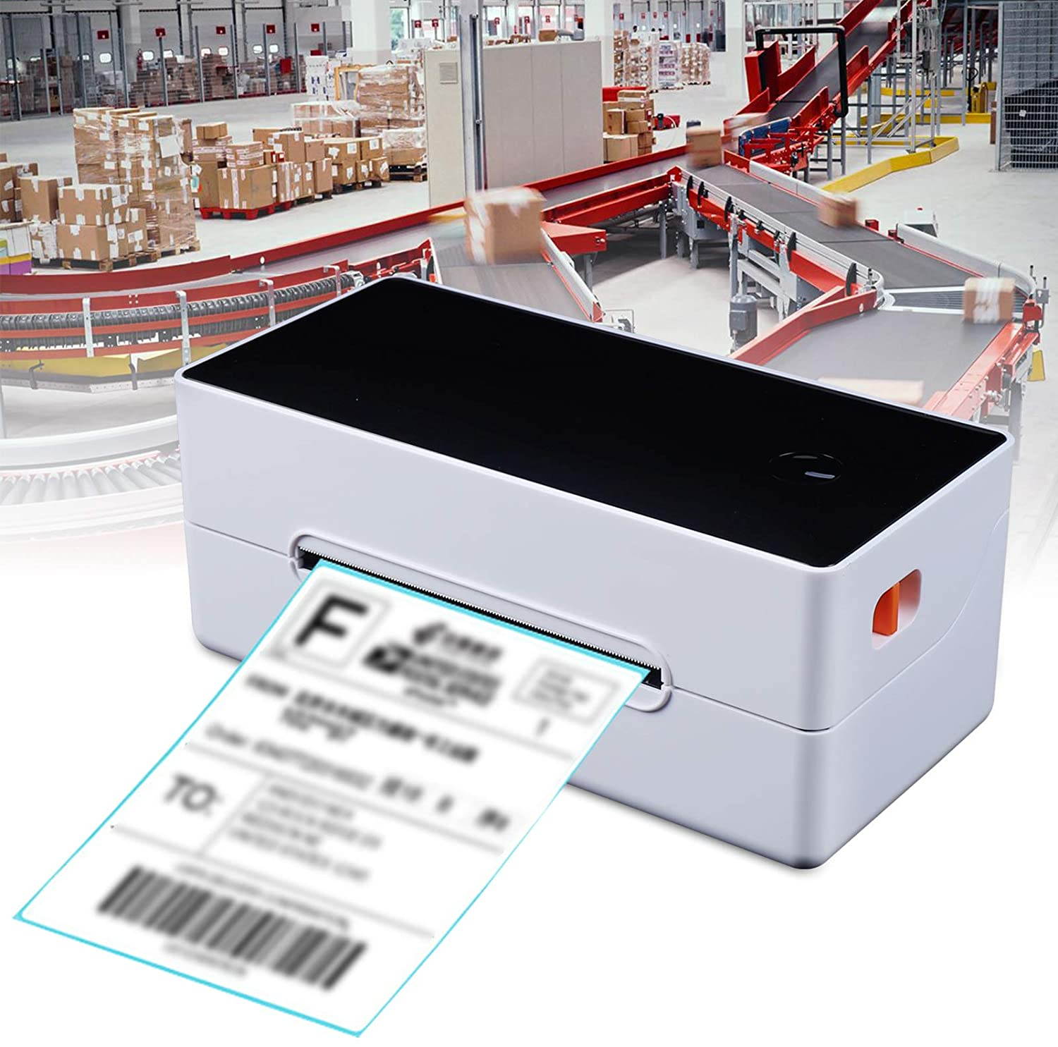 LOYALHEARTDY Electronic Side Single Label Printer Commercial Grade Thermal 4000 Sheets/Hour High Speed Inkless Label Printer Desktop Transport Label Printer