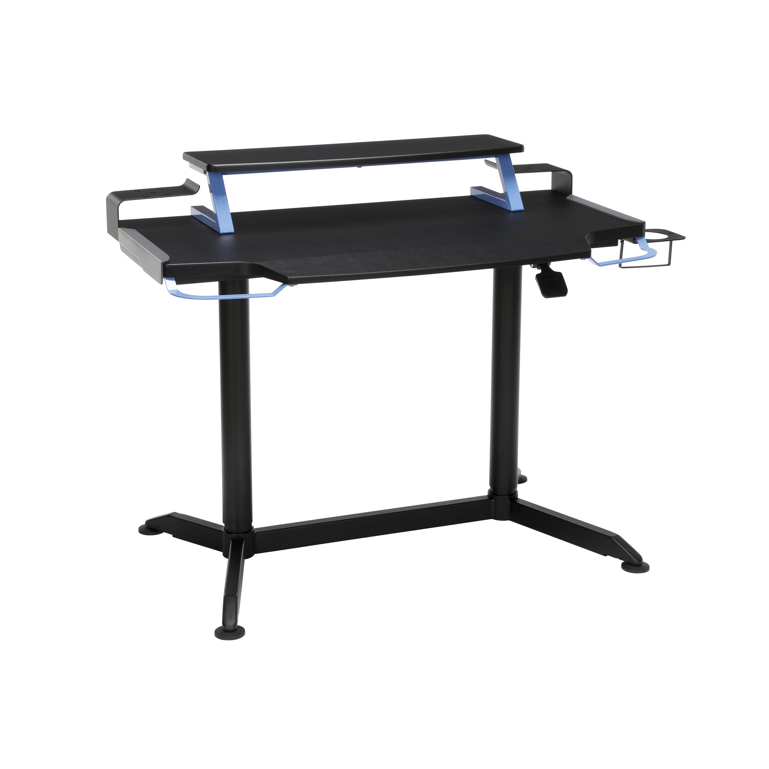 RESPAWN 3000 Gaming Computer Desk - Ergonomic Height Adjustable Gaming Desk, in Blue (RSP-3000-BLU)