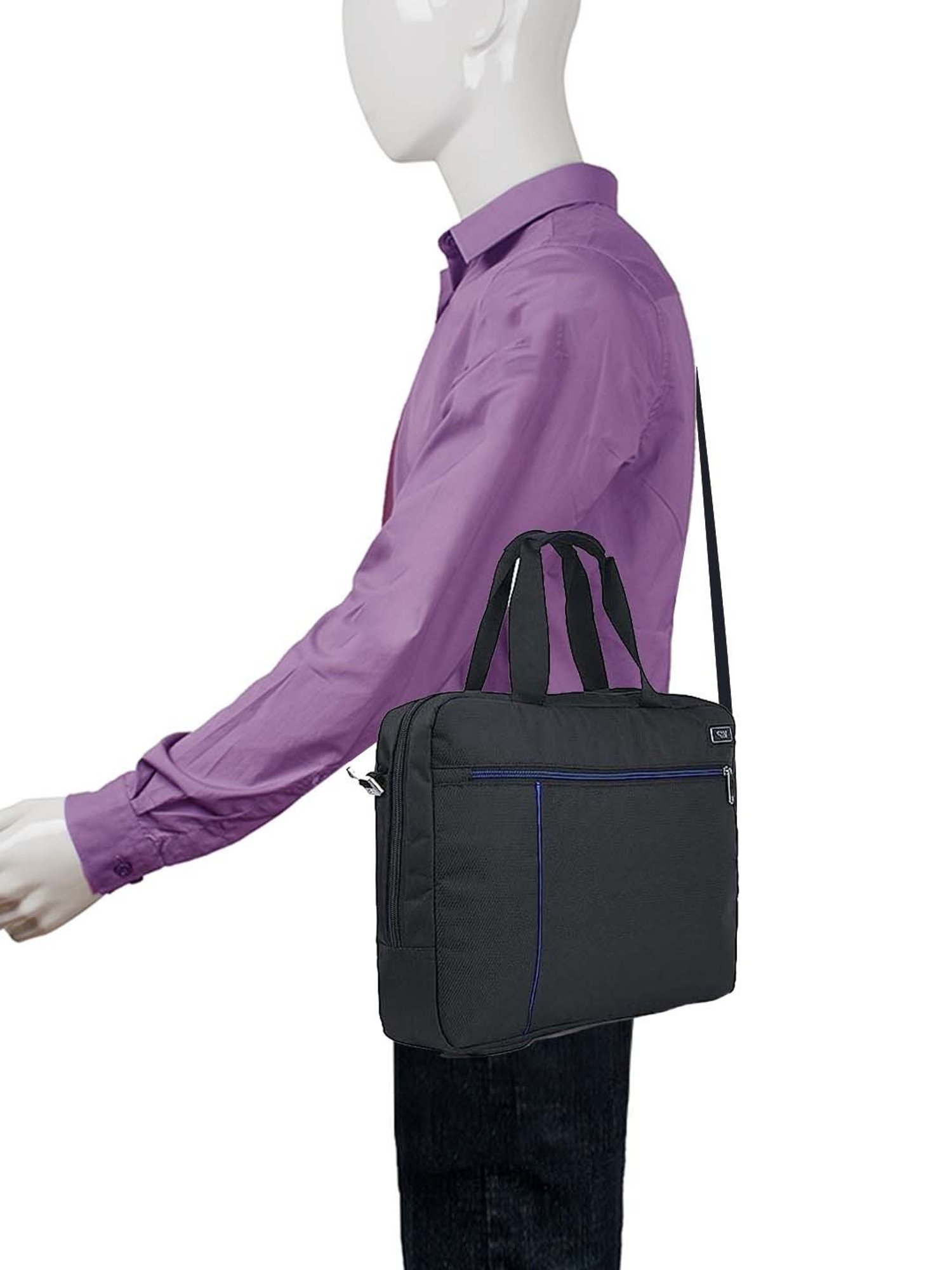 Priority Navy Synthetic Medium Messenger Bag