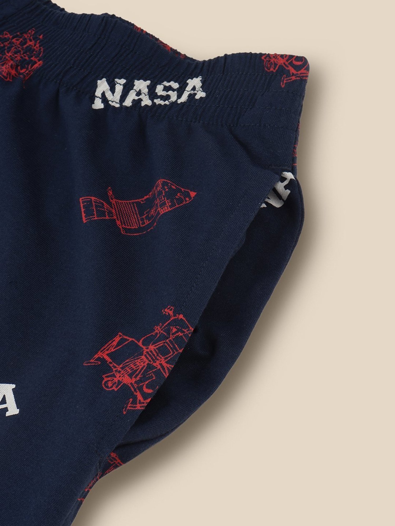 Free Authority Navy Cotton Regular Fit NASA Printed Boxers