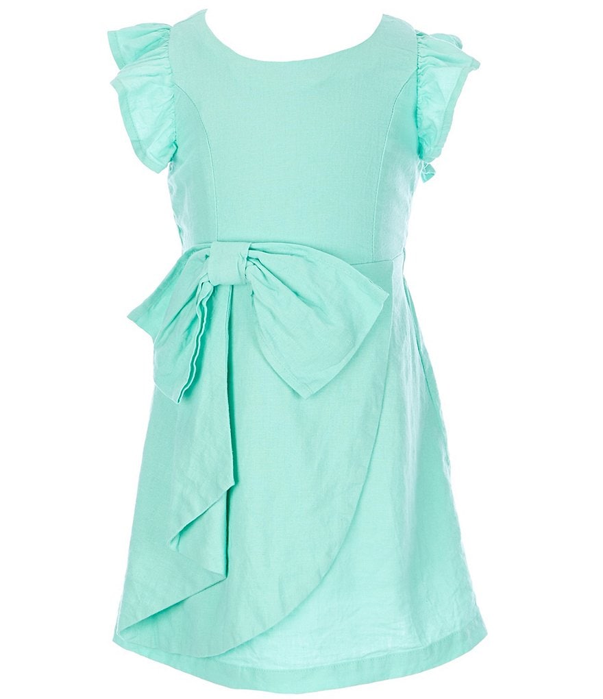 Habitual Little Girls 4-6X Flutter-Sleeve Faux-Wrap Dress