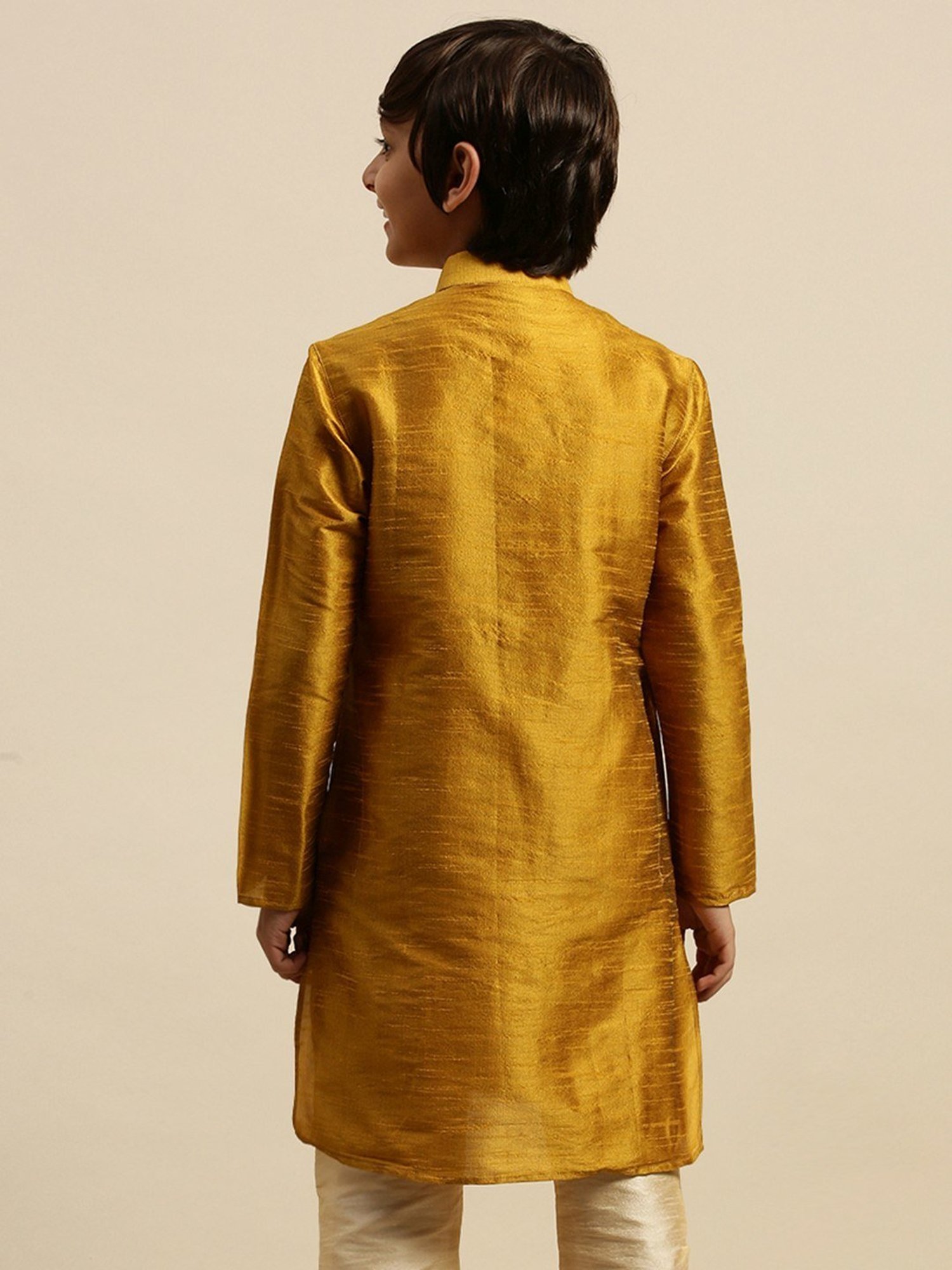 Sanwara Kids Rich Gold Regular Fit Kurta