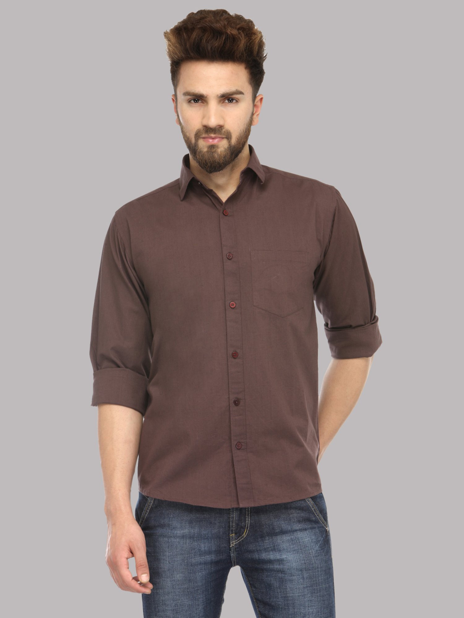 Jainish Coffee Regular Fit Shirt