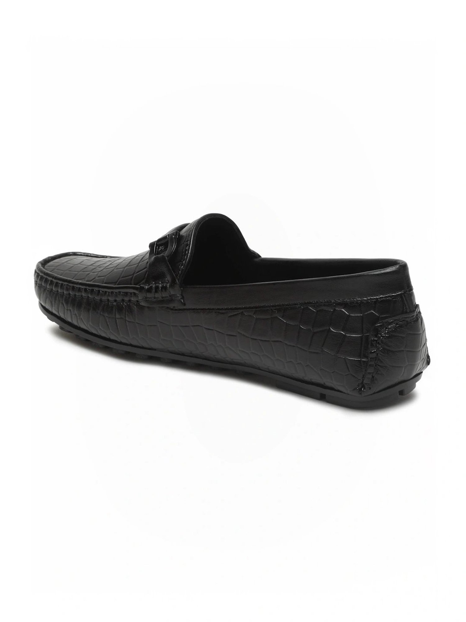 Teakwood Leathers Men's Black Casual Loafers