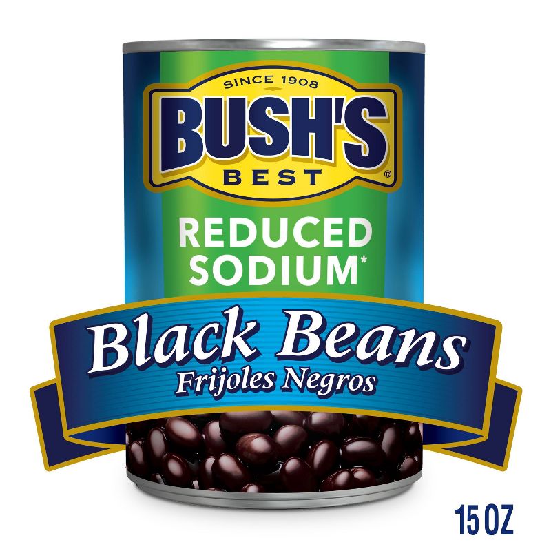 Bush's Reduced Sodium Black Beans - 15oz