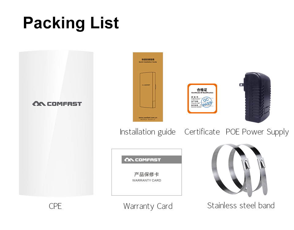 Original Comfast CF-E130N WiFi Extender Repeater AP 2.4G 300Mbps Outdoor CPE WiFi Router Wireless Bridge