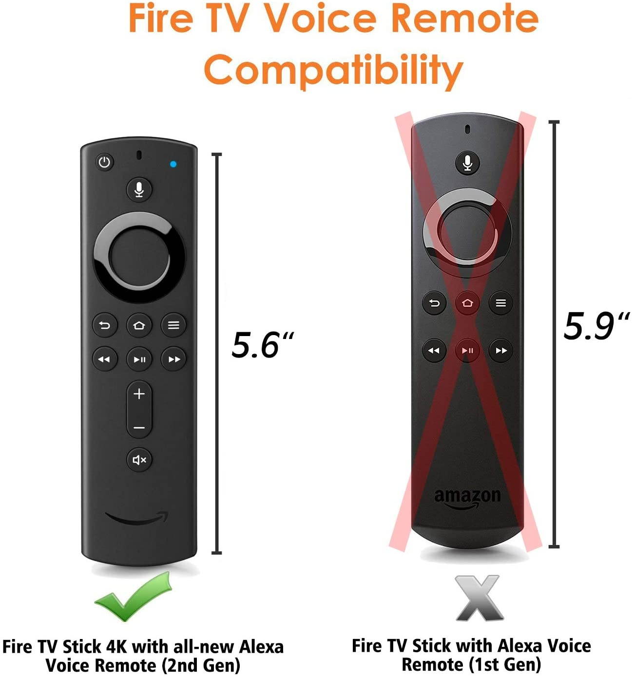 MoKo Silicone Remote Case Fits with Fire TV Stick Lite 2020, Fire TV Stick 4K, Fire TV Cube, Fire TV (3rd Gen) with 5.6" Alexa Voice Remote (2nd Gen), Shockproof Protective Cover - Yellow