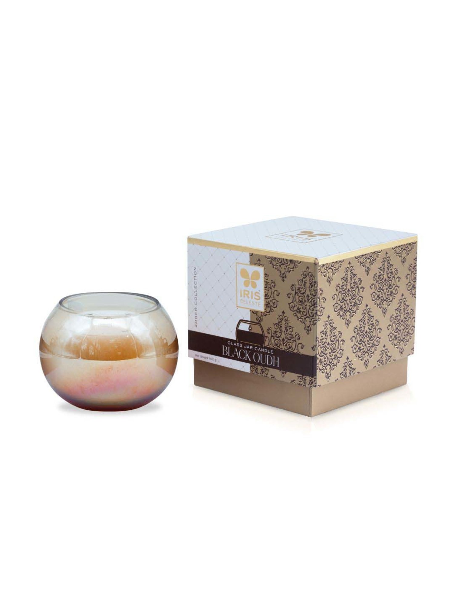 IRIS Amber Collection Orange Celeste Matka Black Oudh Fragrance Candle