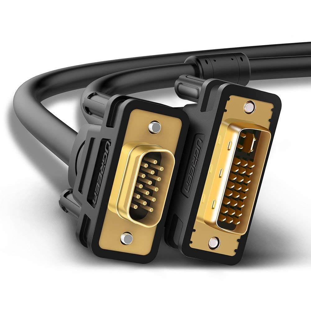 Wanmingtek DVI 24+5 (DVI-I) Male to VGA Male Cable Support 1080P Full HD from Laptop, PC Host, Graphics Card to Monitor display or projector -3.3FT