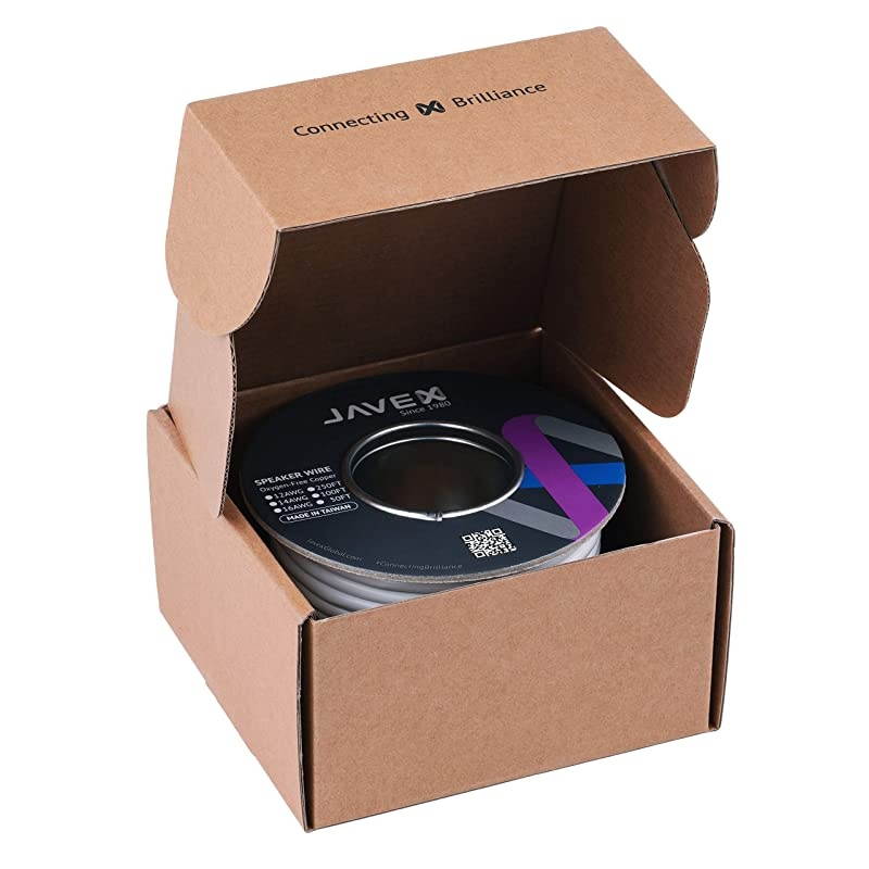 CL3CL2 inWall OFC Speaker Wire 16Gauge AWG OxygenFree Copper 999 for Home Theater and Audio Systems Installation White100FT