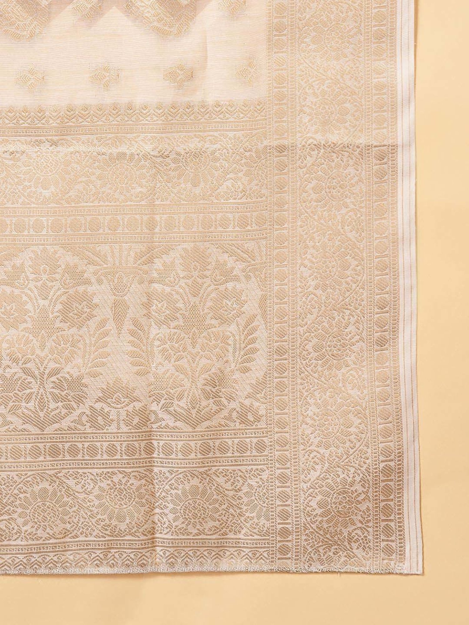 Rangmanch by Pantaloons Beige Plain Kurta Palazzo Set With Dupatta