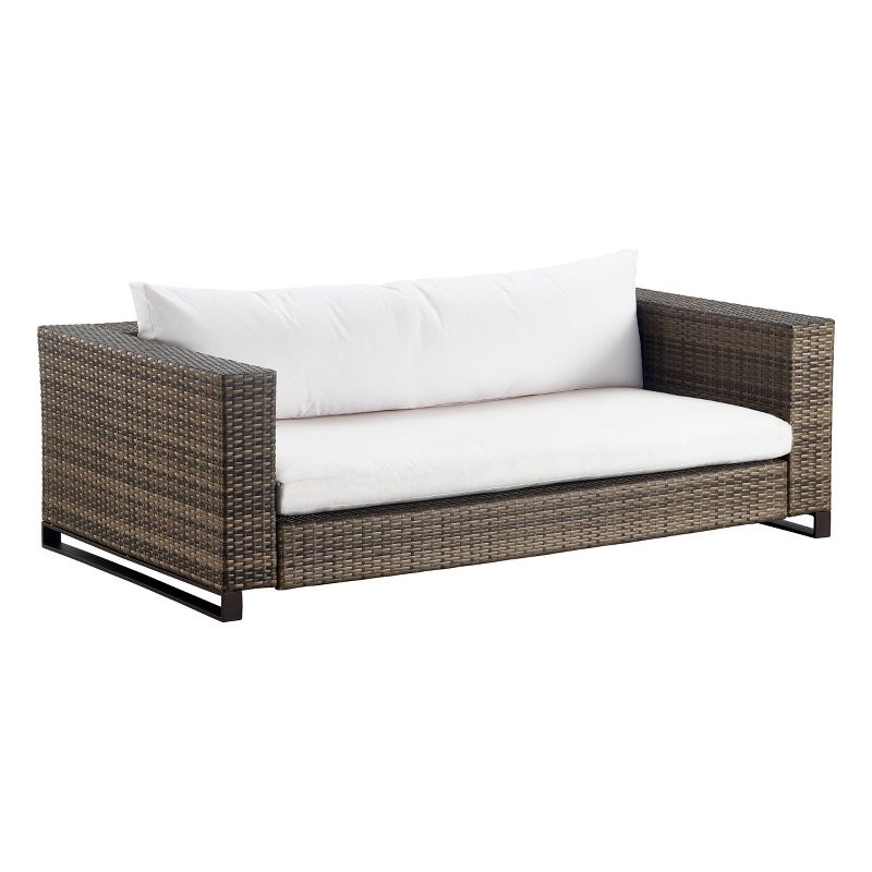 Oceanside 61" All-Weather Wicker Loveseat - Gray - Finch