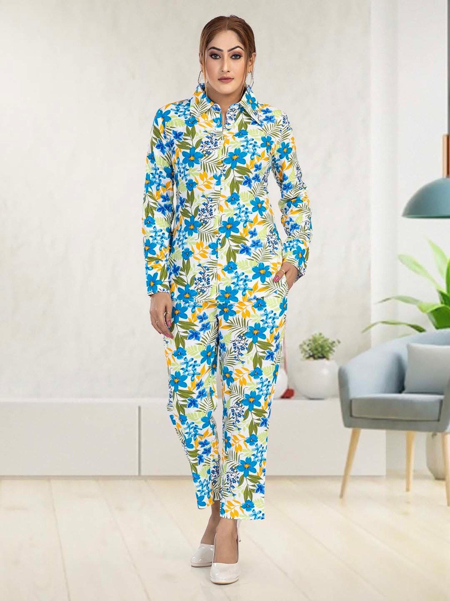 Nino Bambino Multicolor Printed Shirt With Pants