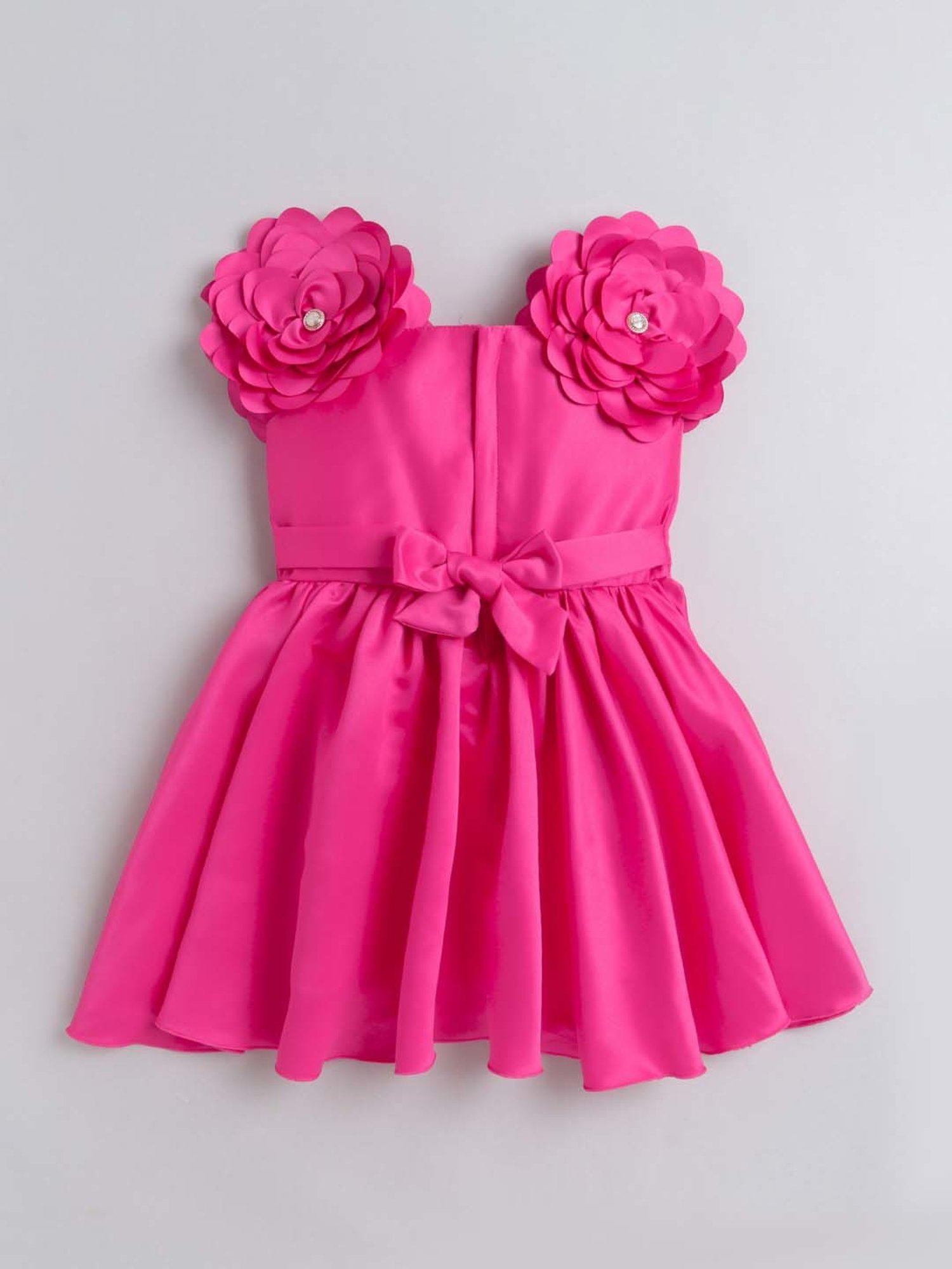 The Magic Wand Kids Fuchsia Pink Applique Dress