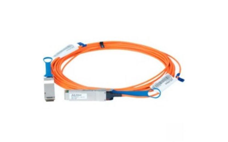 Mellanox Active Fiber Cable, ETH 100GbE, 100Gb/s, QSFP, 20m - 65.62 ft Fiber Optic Network Cable for Network Device, Switch