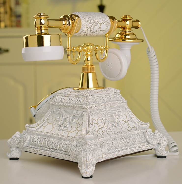 Vintage Antique Retro Rotary Handset Desk Telephone European Style