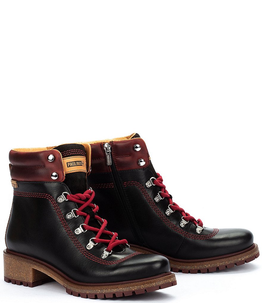 Pikolinos Aspe W9Z Leather Lace-Up Hiker Booties
