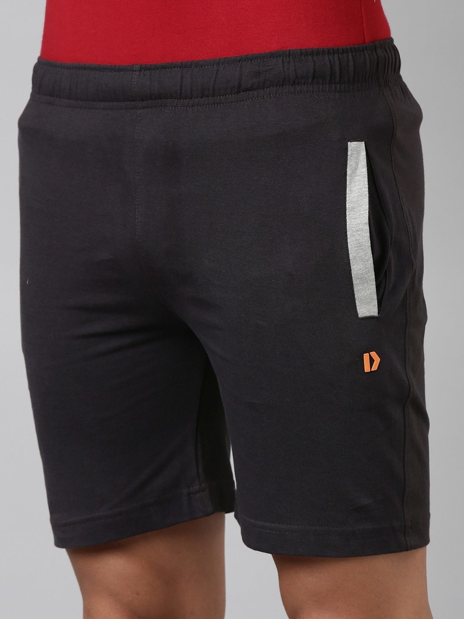 Dixcy Scott Maximus Grey Cotton Regular Fit Shorts