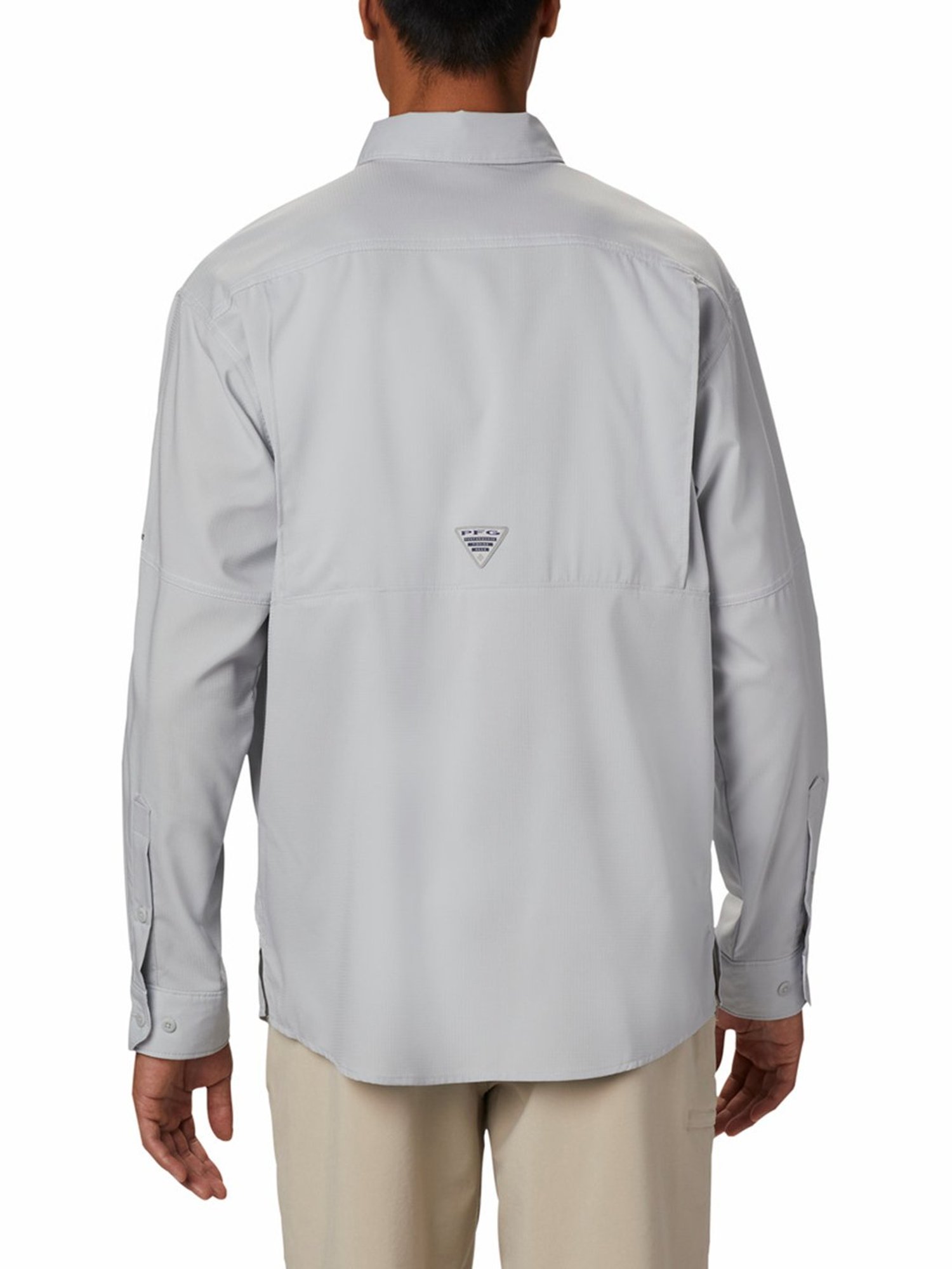 Columbia Light Grey Regular Fit Low Drag Offshore Shirt