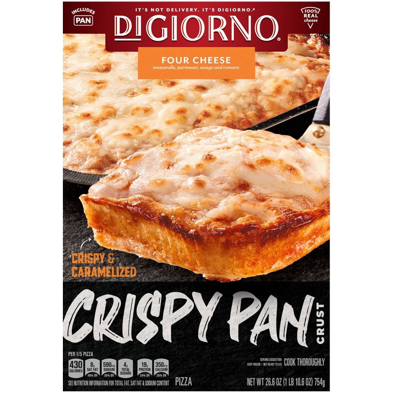 DiGiorno Crispy Pan Four Cheese Frozen Pizza - 26.6oz