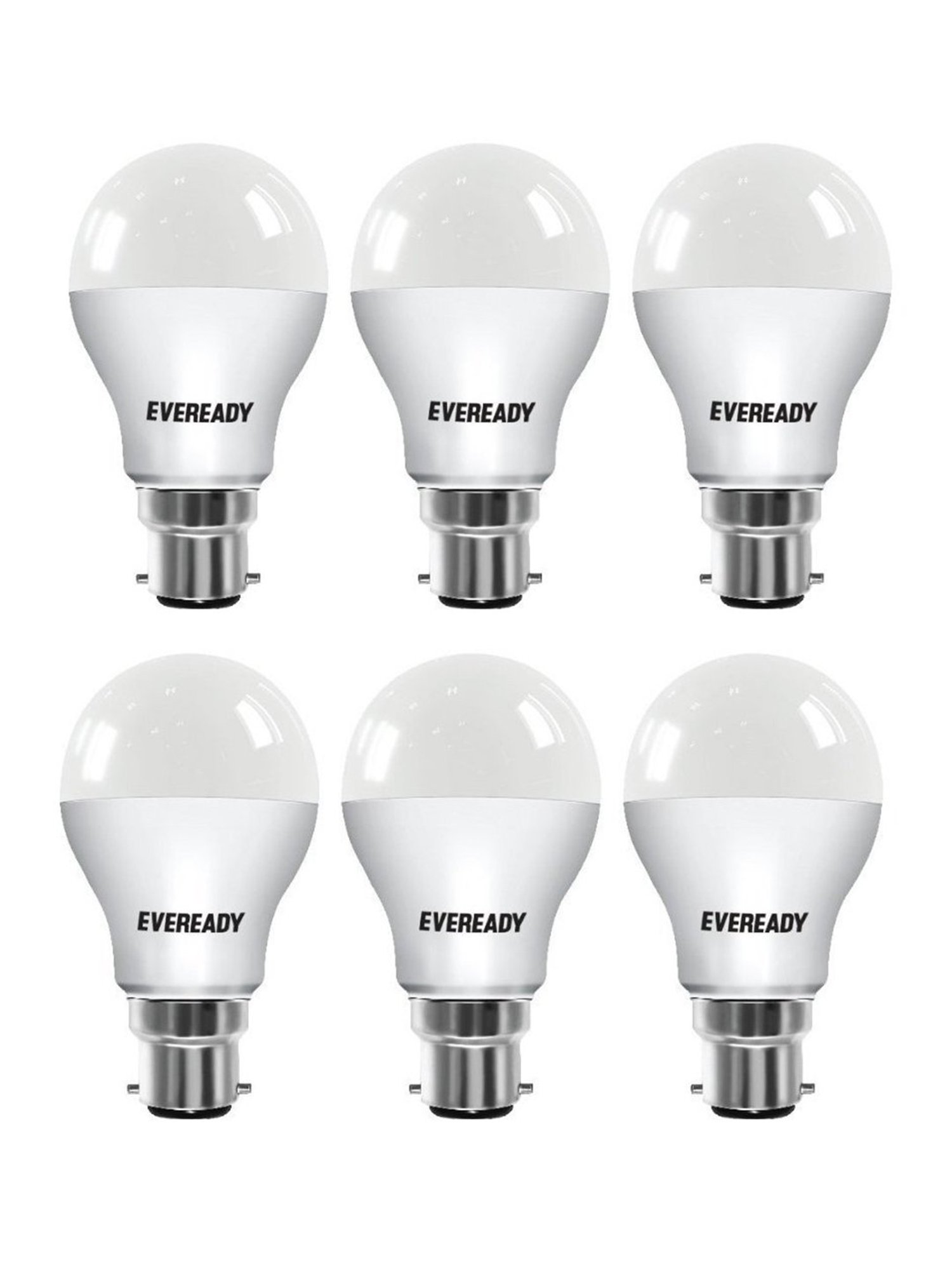 Eveready B22D 9W LED Bulb - Pack of 6 (White)