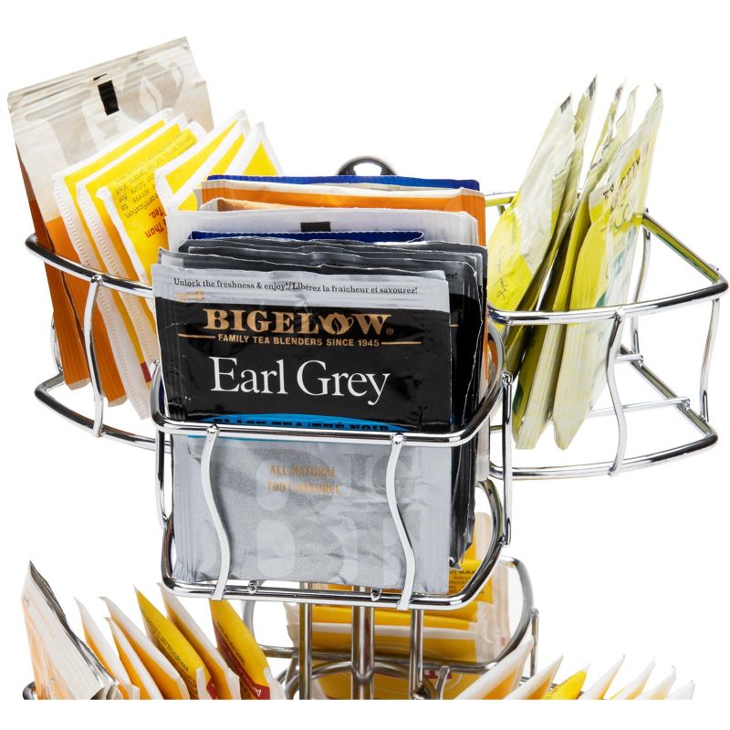 Mind Reader Tea Bag Carousel, Holds 60 Tea Bags, Chrome