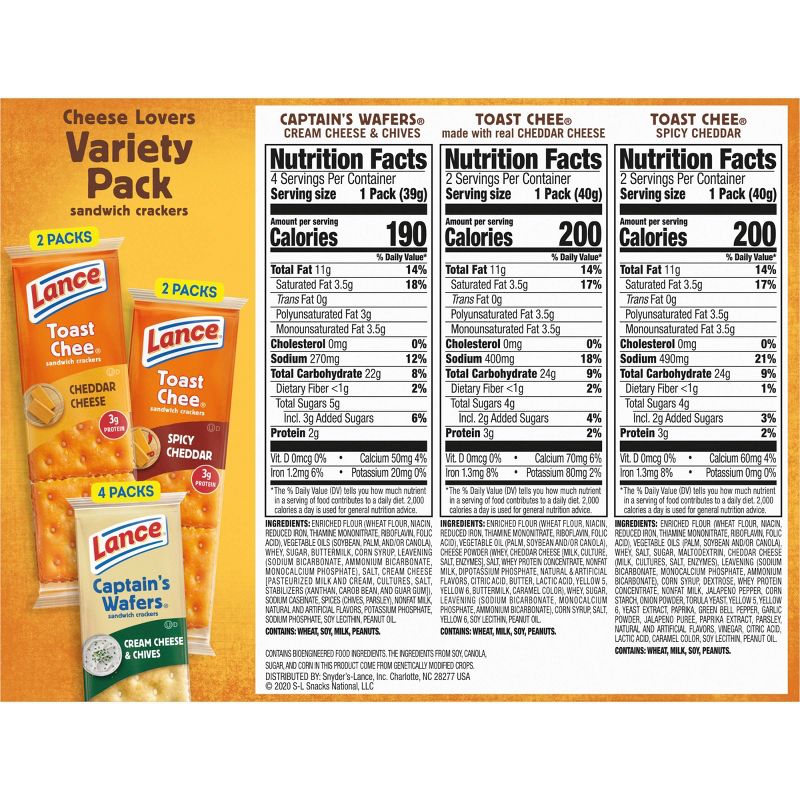 Lance Cheese Lovers Variety Pack - 11oz