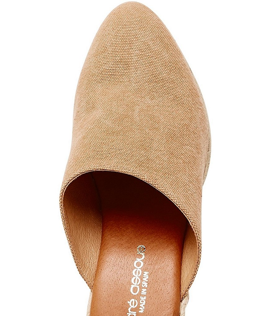 Andre Assous Rosette Canvas Espadrille Mules